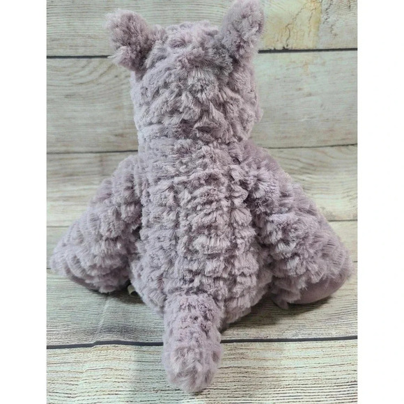 Demdaco Nat & Jules Plush Mellow Fellows Minky Hippo Stuffed Animal Livia Purple - Picture 3 of 5
